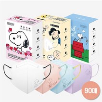 아임리얼 스누피 어린이 유아용 학생 새부리형 컬러 마스크 (90매), 01.키즈(3-5세), 02.레몬옐로우, 01.키즈(3-5세):02.레몬옐로우