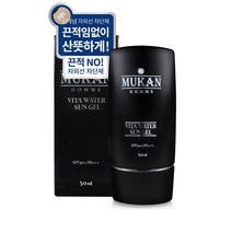 무칸 선젤 50ml / 남자 선크림 끈적임없는 자외선차단제 피부톤업, 선젤 1개 + 선젤 1개