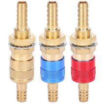 황동 물 냉각 어댑터 8mm 빠른 호스 커넥터 피팅 용접 MIG TIG 용접기 토치 용 연결, AE) Yellow