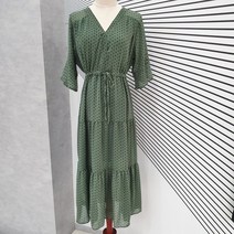 에이비에프지 땡땡이 패턴 쉬폰 원피스 ASW3HO39I