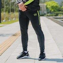 나인티플러스 19 포지 롱팬츠(19110)블랙/네온그린