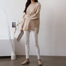 옷자락 여자 겨울 옆트임 언발 루즈핏 홀가먼트 후드 티셔츠