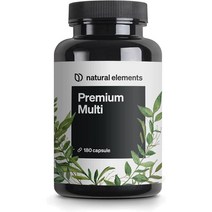 natural elements 프리미엄 멀티 - 고용량 종합 비타민 복합체 -180 캡슐 - A에서 Z- 귀금적 인 원료 - 생물 활성 형태의 귀금 비타민 - 불필요한 첨가제없이, 4개