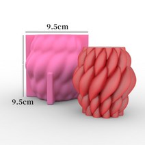 실리콘 토끼 몰드 곰돌이 도넛 원형 틀 Diy 원추형 기하학 곡선 열 실리콘 촛불 금형 3D 크리 에이 티브 회, 09 G