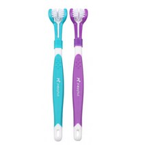 쓰리헤드 미니 칫솔 x2개 색상랜덤 강아지/고양이 겸용, 단품