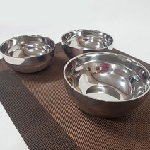 풍년주방 이중 스테인레스 스틸 국그릇3종 (업소용 그릇 업소용국그릇 업소용합뱅이 생활용 그릇 국 그릇 합뱅이 스테인스틸 국그릇), 1개, 중형