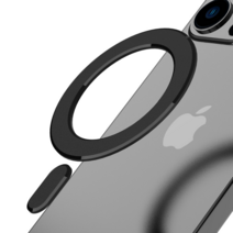 두들 맥세이프 링 - 아이폰 갤럭시 호환 마그네틱 스티커 자석 메탈 플레이트, Black