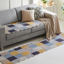 패치워크 순면 워싱 소파패드 60x170cm 3인용