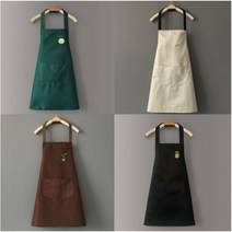 프리미엄 방수 앞치마 주방 카페 공방 바리스타 화방 미용실 어린이집 네일샵 음식점 업소 JNHKR, 1-2. 방수 앞치마 ( 색상랜덤 / 1+1 )