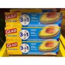 글래드 매직랩 GLAD 프레스앤씰 샌드위치 랩 3개 Press N Seal Plastic Food Wrap, 1세트