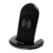 10W 고속 무선 충전기 삼성 S8 S9 S10과 호환되는 Qi 인증 무선 충전 스탠드, 블랙, 50x50x60mm, 플라스틱
