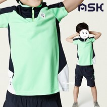 ASK 주니어 스판 PQ 반 집업 티(JU2MTR353ML/그린)