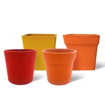 마이플랜트 숨을 쉬는 샌드 화분 2종 ( 원형 정사각 ), 레드