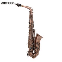 색소폰 Professional eb e-flat alto saxophone saxophone saxophone red 청동 벤드 abalone shell key carve 장갑