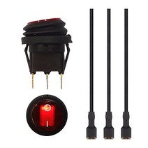광전 12v LED 1단 방수 원형 사각 락커 토글스위치 비상등스위치 15종, 옵션8. LED 23MM 방수 원형 배선타입