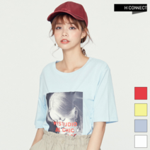 에이치커넥트 여성 아트워크 포인트 티셔츠_30171-131-414-06