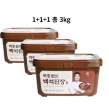 빽쿡 백종원 백석된장 1kg 1+1+1 총 3개, 빽쿡 백종원 백석된장 1kg 3개 총 3kg