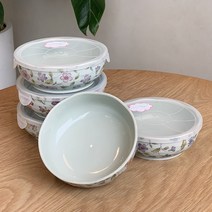 아리타야키 일본 식기 도자기 그릇 리프 플라워 원절 스몰 찬통 반찬통 반찬용기 1p 뚜껑포함, 21-개나리