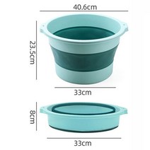 반신욕기 가정용찜질방 욕조 3색 옵션 접이식 휴대용 발 목욕 배럴 마사지 간단한 가정용 보관 분지, 02 BL