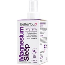 BetterYou Magnesium Sleep Body Spray - Aids Restful Nap with Relaxing Essential Oils - Soothes Muscl, 3.40 Fl Oz (Pack of 1)