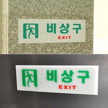 EXIT 비상구 안내표시 표지판 축광 대피유도방향, 제품선택, 축광 가로 오른쪽