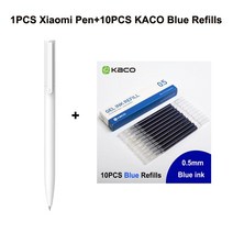 2023년 신학기 샤오미 미지아 펜 멀티 컬러 뉴트럴 7 색 페인팅 브러시 8.5g 서리 낀 본체 안료 잉크 0.5mm 사무실 공부 신제품, [13] 1Pen 10Blue ink