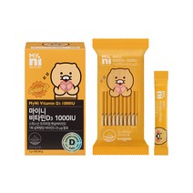 마이니 비타민D3 1000IU 스위스산 파인애플맛 칼슘흡수 식이섬유 귀리 치커리 30포, 2개