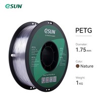 3D프린터 DIY FDM프린터 ESUN PETG 필라멘트 1.75mm 3D 프린터 정확도/- 용 1KG 2.2LBS 스풀 3D 인쇄 재료, 10 Natural