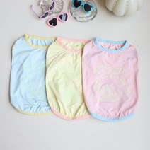 강아지 여름옷 아이스크림 야광 쿨나시(자외선 차단 UPF 50+), 옐로우