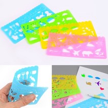 4P 다용도 사물 모형자 문구자 제도용구