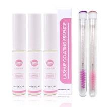 래쉬업 속눈썹 영양공급 코팅 에센스 5ml 3개 + 케이스 마스카라 브러쉬 2개, 1세트
