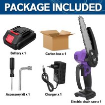 [해외]6 인치 3000W 전기 전기 사슬 톱 목공 가지 치기 무선 전기 톱 정원 로깅 커터 Makita 18V 배터리 용 전동 공구, 협동사, 1 배터리, 우리