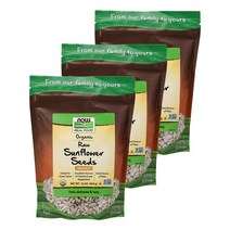 나우푸드 로우 선플라워 씨드 언솔티드, 454g, 3개