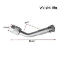 샤오미 호환 M365Max G30 오토바이 용 4590135 ° 연장 공기 밸브 자동차 전기 스쿠터 American Valve Extension Tube, Silver 135 Degree
