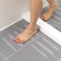 욕실 타일 미끄럼방지 스티커 논슬립 테이프 화장실 바닥 욕조 계단 대리석, 일자형38cm(12p)