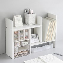 DIY 틈새 미니 슬림 낮은 책장, 책상 미니선반 소형_화이트