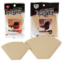 하니 연한 커피색 여과지 거름종이 필터 2종, 2호 소형 40매