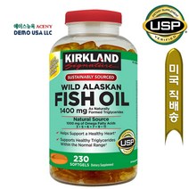 커클랜드 와일드 알라스칸 피시오일1400mg 230정 [Kirkland Signature Wild Alaskan Fish Oil 1400 mg 230softgrels], 1개