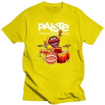 심벌즈 DMNTeestore Paiste 심벌즈 사운드 공 티셔츠 남성 풀 사이즈. 블랙, 10 yellowMen_05 XXL