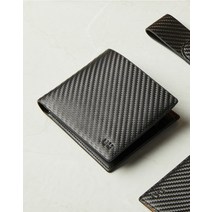 23SS [CARBON] 블랙 닥스 카본엠보 애플레더(친환경 소재) 반지갑 DBWA3E013BK