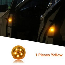 원격 시동 경보기 1/2/4Pcs 문 열림 안전 경고 범용 LED 충돌 방지 램프 마그네틱 센서 스트로브 깜박이 알, 05 1 PCS  Yellow, 05 1 PCS  Yellow