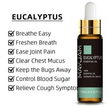 퓨어 플랜트 가습기 에센셜 오일 10ml 민트 라벤더 티 트리 로즈 바닐라 샌달우드 재스민 네이처, Eucalyptus