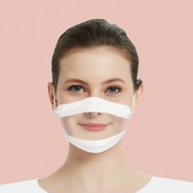 교육 수화 청각장애인 강의 언어 대량주문가능 10매입 입 방송 수업 보이는 이피다투명창마스크, 더조은투명창마스크개별포장-5매_소형S