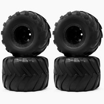 OGUNKE FCX24용 OGRC 1.0 몬스터트럭 휠림 타이어세트 SCX24 C10 JLU 데드볼트 글래디에이터 브론코 124 크롤러카 블랙