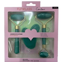 피부마사지기 피부홈케어 갈바닉마사지 3pcs 세트 수지 롤러 마사지 얼굴 바디 Gua 샤 NotJade 스톤 페이스 케어 페이셜 뷰티 건강 스킨 도구, [04] Black