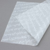 피크닉앤패키지 복주머니상자 추석송편떡포장상자 화과자상자, 영문유산지 화이트 15장