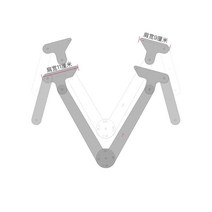 촬영용 누끼 투명 옷걸이 아크릴 행거 의류 사진 소품, 남성 반팔 콤비 프레임
