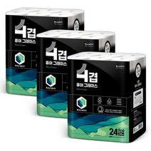 한예지 SK특가★한예지 퓨어그레이스 4겹 천연펄프 화장지 30m 24롤 3팩