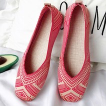몬드스팟 1.5cm 여성 여름 휴양지 단화 로퍼 플랫 레드 (DM1028)