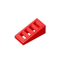 경사로 발판 차량 진입판 1Pcs 판매 건물 블록 61409 슬로프 18 2x1x2/3 4 슬롯 벽돌 컬렉션 기술 MOC DIY, 02 Red